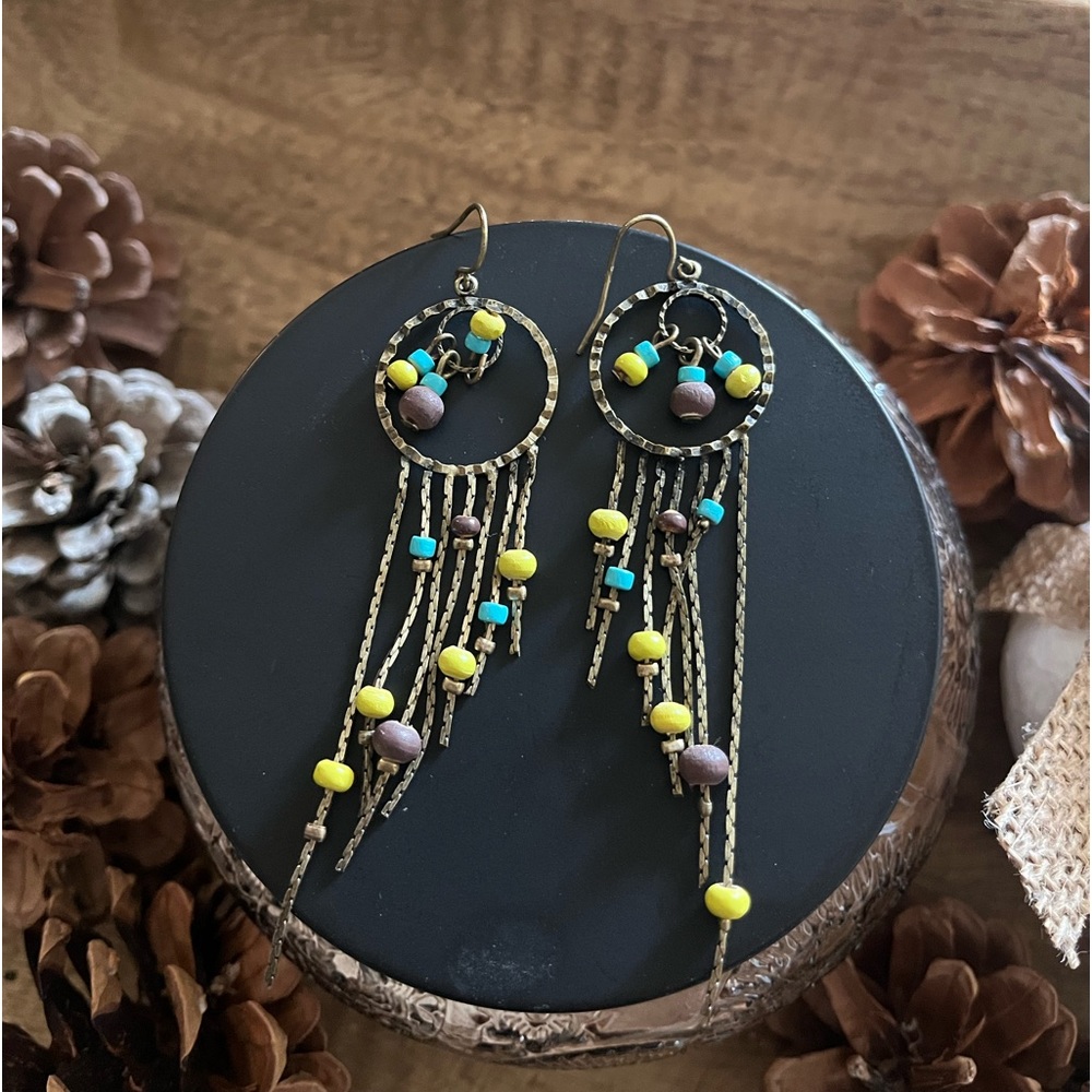 ♥️FREE PEOPLE Artsy dress & earrings - Picture 2 of 16